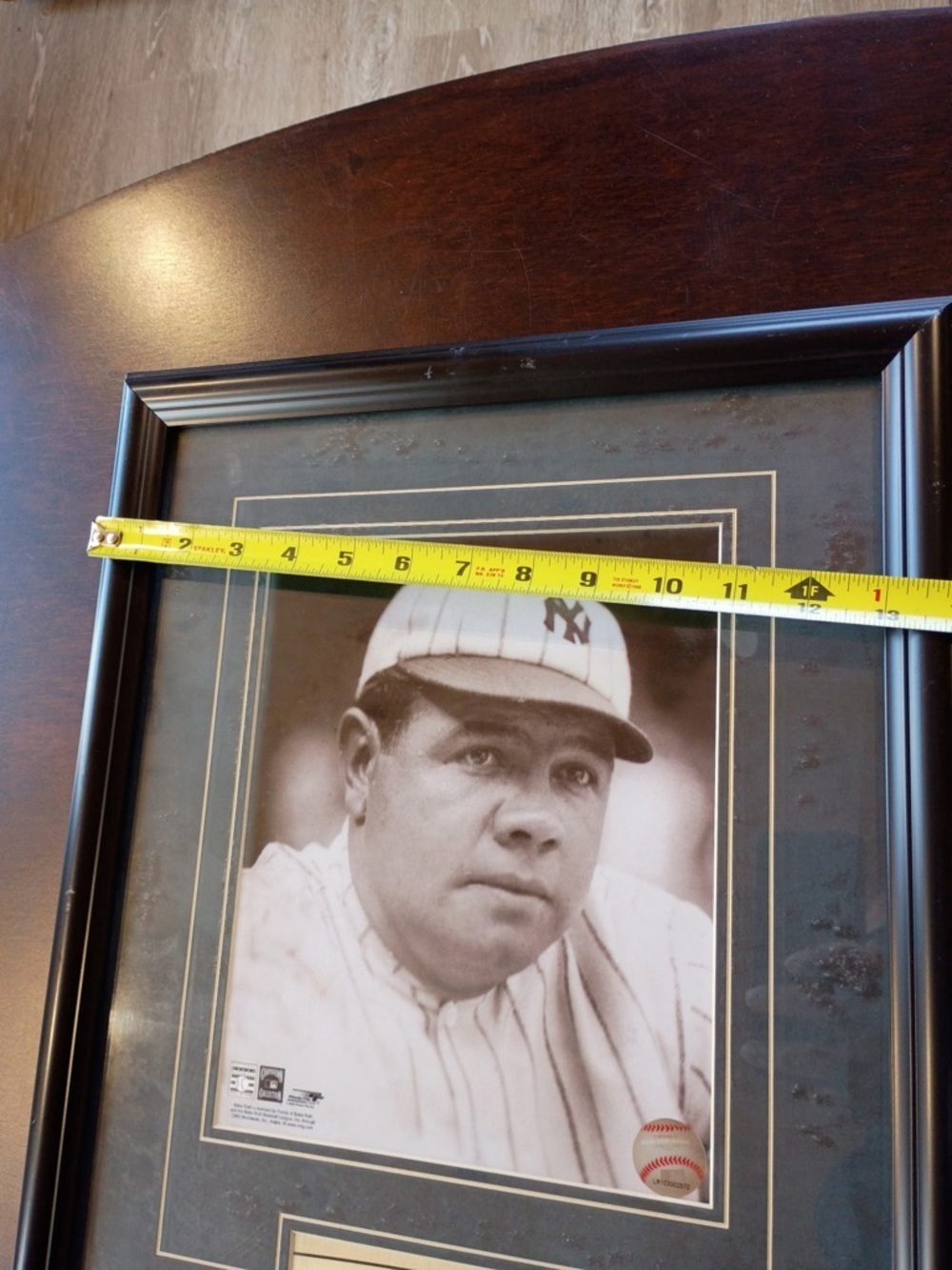 Babe Ruth Framed Photo Yankees MLB Cooperstown Collection Wall Art Licensed - Picture 7 of 9